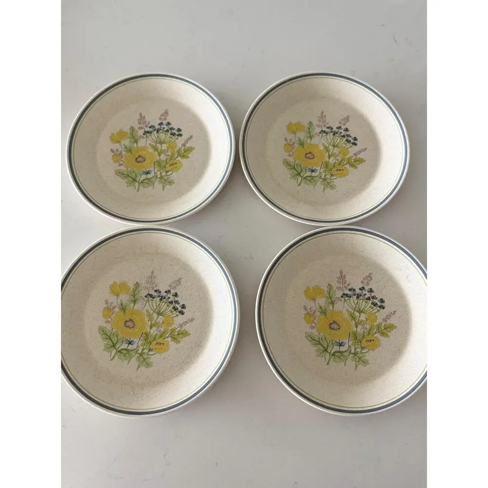 Vintage Lenox Temper-Ware Summer Spice 8” Salad Plates Floral Set of 4